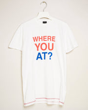 "WHERE YOU AT (WHITE)" t-shirt by MAP London